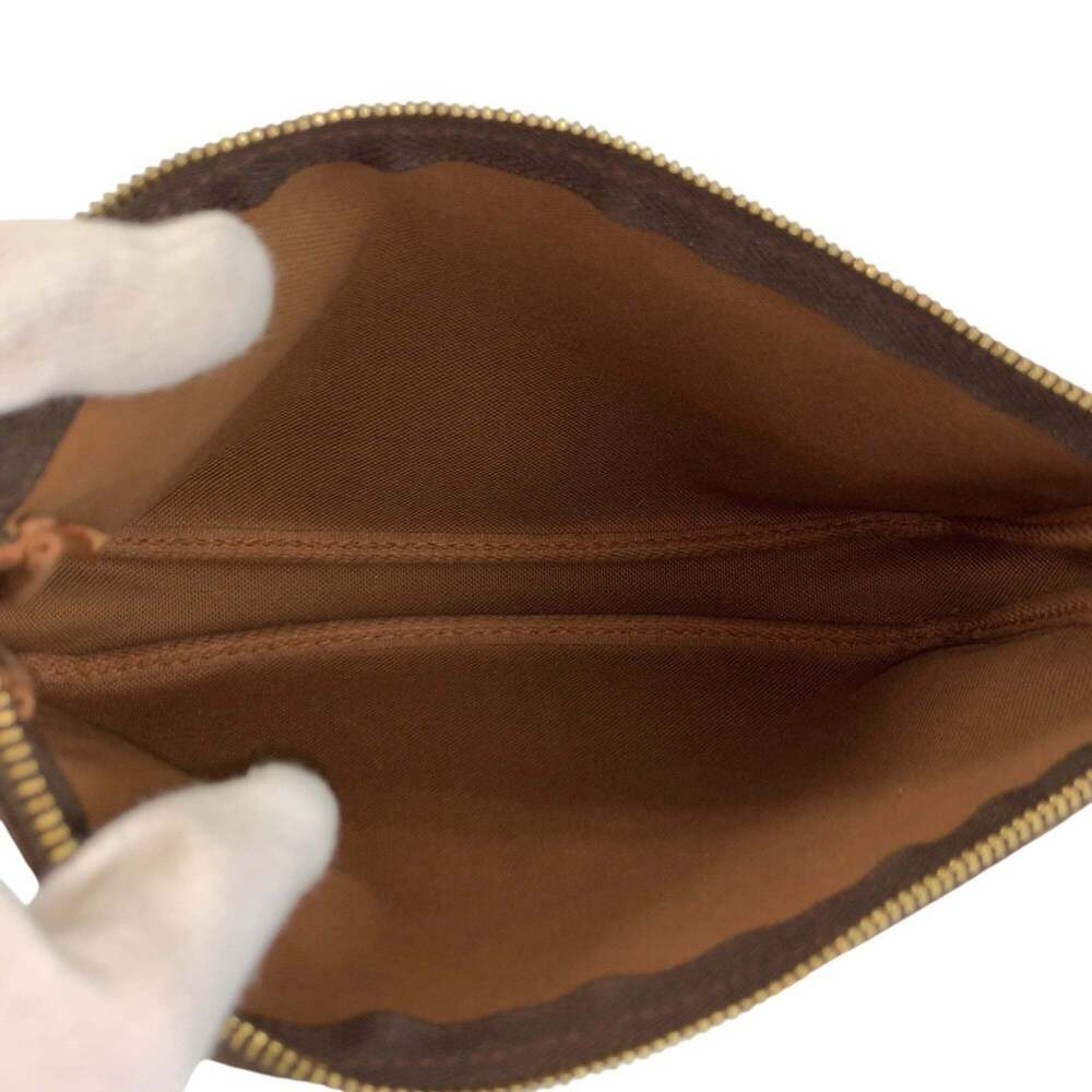 LOUIS VUITTON Brown Monogram Leather Pochette Pouch - Picture 10 of 10